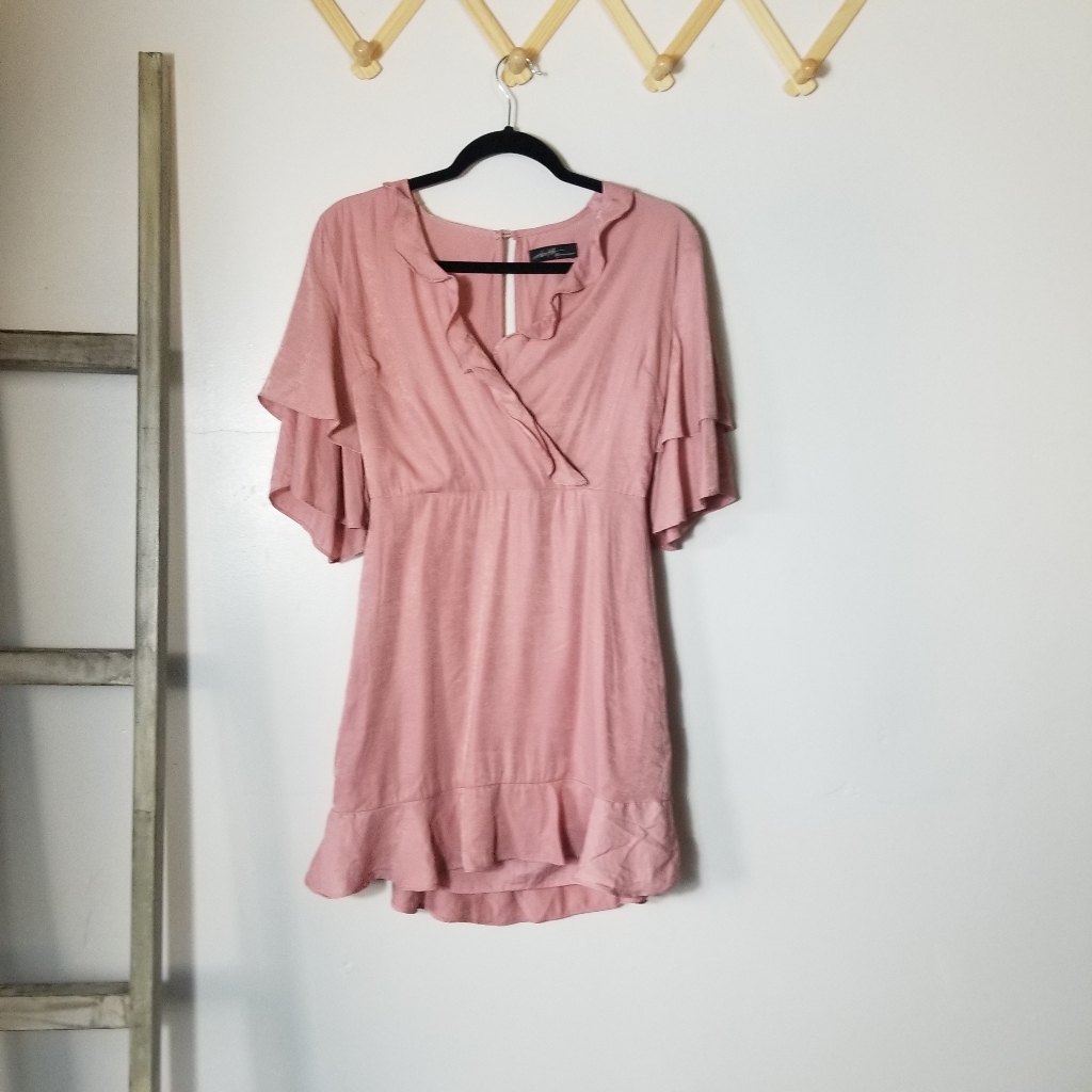Ontwelth Pink Dress With Flared Sleeves Size Medium
